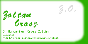 zoltan orosz business card